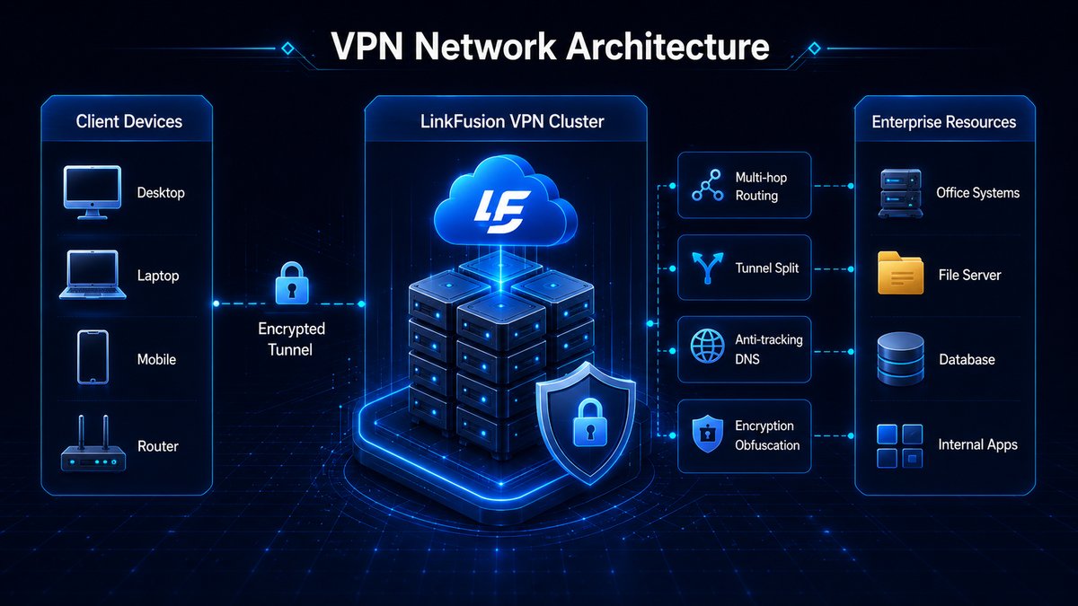 LinkFusion VPN network access process
