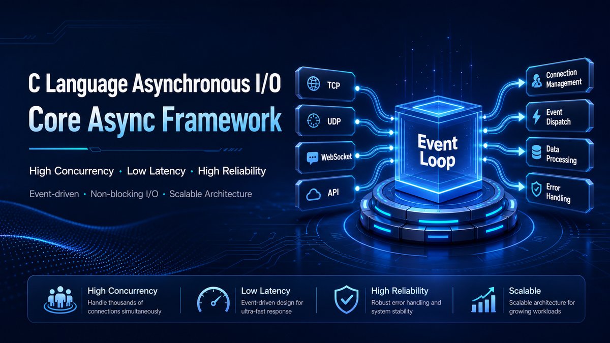 SIOLib C language asynchronous I/O high-performance network communication diagram